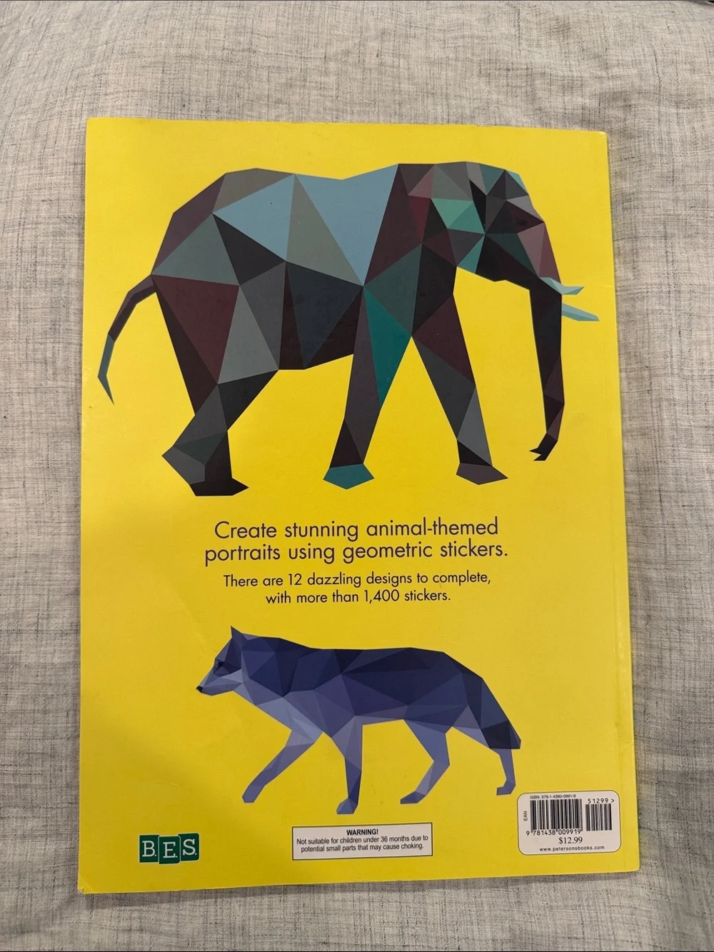 Color-By-Sticker Book — Yellow Cover